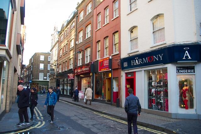 Corner of Peter St and Berwick St Soho