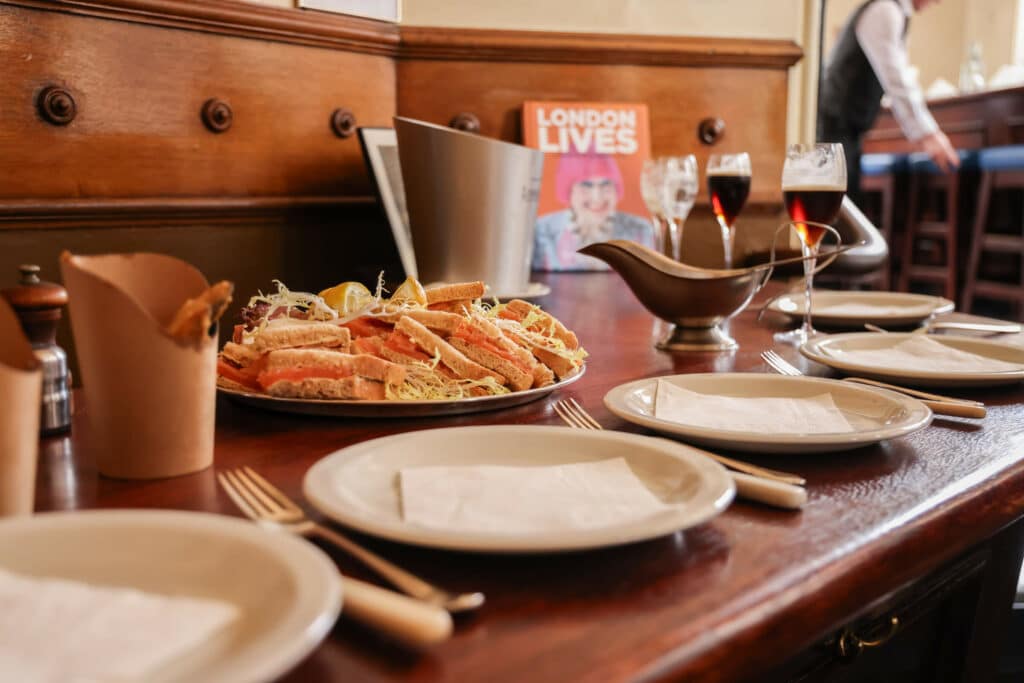 City-of-London-Food-Tour-sweetings-restaurant-fish-sandwich