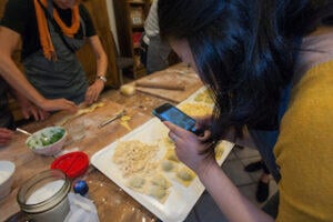 women_taking_a_photo_on_an_Eating_Europe_cooking_class_in_Florence